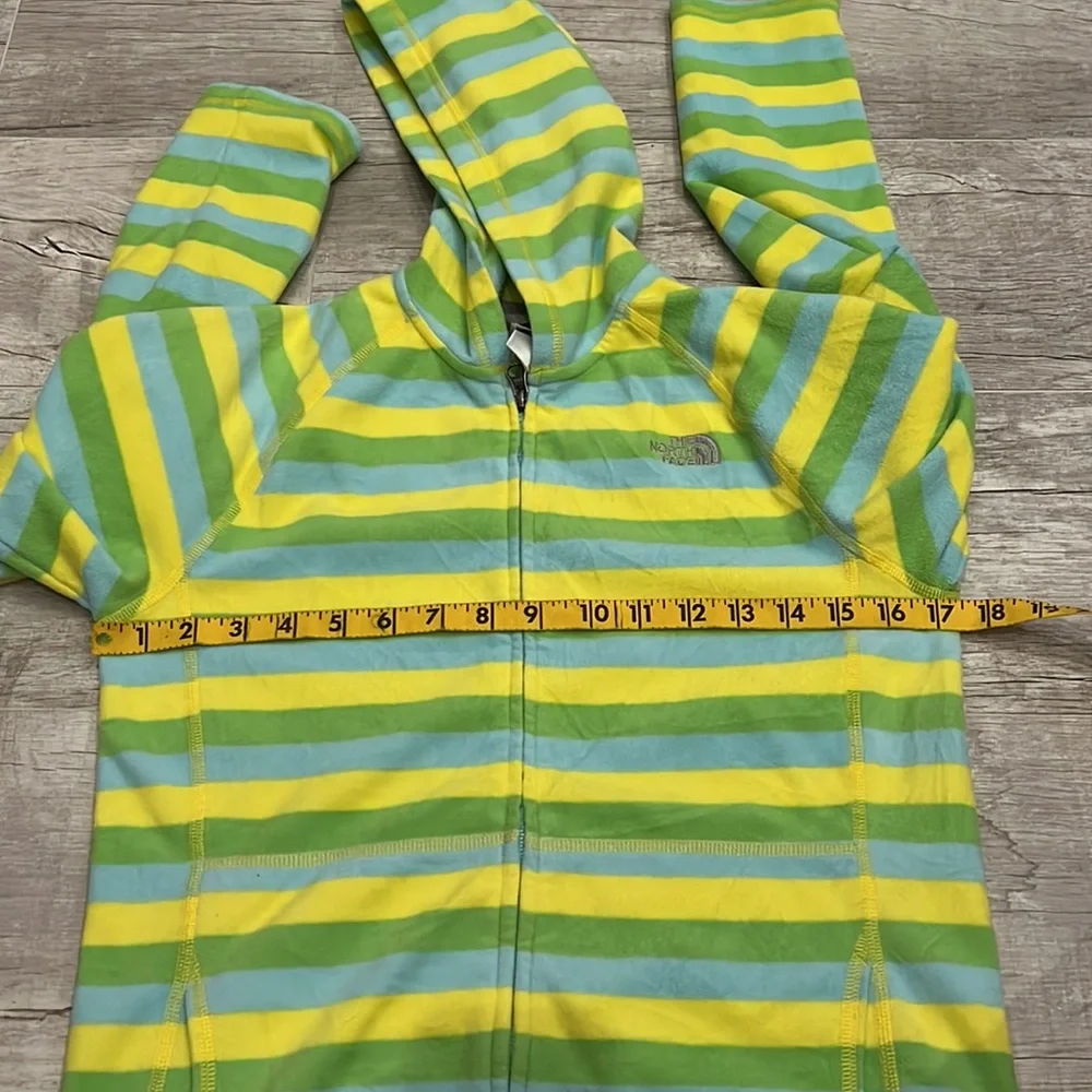 The North Face Girls Striped Glacier Full Zip Hoodie Size‎ Large (14/16)